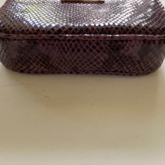 Michael Kors Purple Snake Embossed Leather Jet Set Crossbody Bag/32S12JSC1E/NEW - Picture 7 of 9